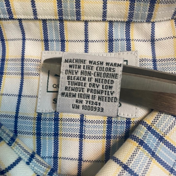 L.L.Bean Mens Plaid Button Down Shirt Long Sleeve Slightly Fitted 17-35‎ - Picture 4 of 8